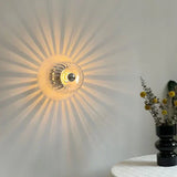 Fitting LED | Modern Sunburst Glass Wall Light for Decorative Ambient Lighting