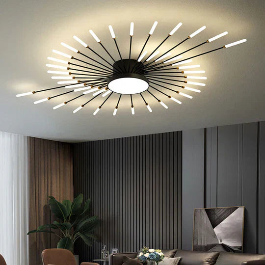 Fitting LED | Modern Sunburst LED Ceiling Light Decorative Flush Mount Lamp