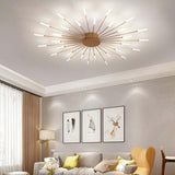 Fitting LED | Modern Sunburst LED Ceiling Light Luxury Decorative Lamp