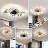 Fitting LED | Modern Sunburst LED Ceiling Light Luxury Decorative Lamp