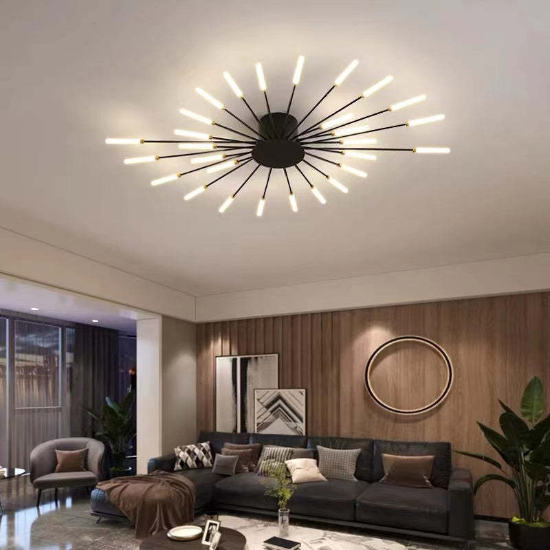 Fitting LED | Modern Sunburst LED Ceiling Light Luxury Decorative Lamp