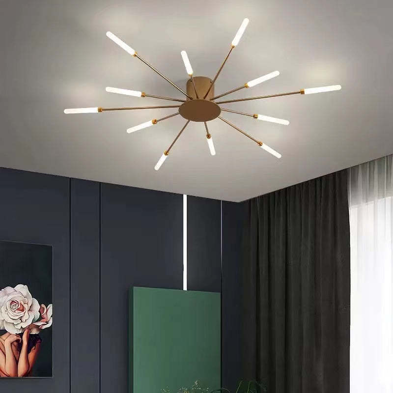 Fitting LED | Modern Sunburst LED Ceiling Light Luxury Decorative Lamp