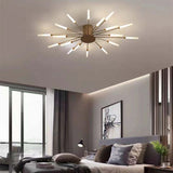 Fitting LED | Modern Sunburst LED Ceiling Light Luxury Decorative Lamp