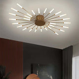 Fitting LED | Modern Sunburst LED Ceiling Light Luxury Decorative Lamp