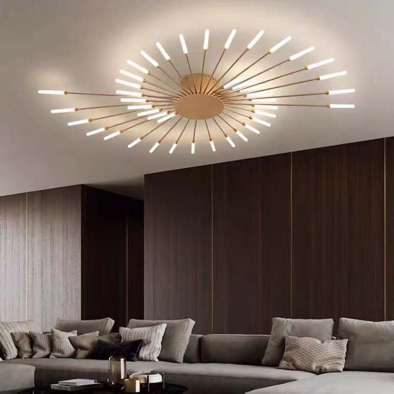 Fitting LED | Modern Sunburst LED Ceiling Light Luxury Decorative Lamp