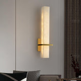 Fitting LED | Modern Vertical LED Wall Sconce with Brass Accent Lighting