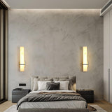 Fitting LED | Modern Vertical LED Wall Sconce with Brass Accent Lighting