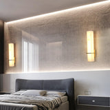 Fitting LED | Modern Vertical LED Wall Sconce with Brass Accent Lighting