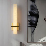 Fitting LED | Modern Vertical LED Wall Sconce with Brass Accent Lighting