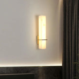 Fitting LED | Modern Vertical LED Wall Sconce with Brass Accent Lighting
