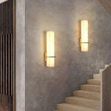Fitting LED | Modern Vertical LED Wall Sconce with Brass Accent Lighting