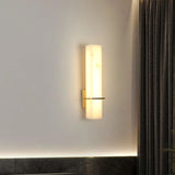 Fitting LED | Modern Vertical LED Wall Sconce with Brass Accent Lighting