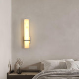 Fitting LED | Modern Vertical LED Wall Sconce with Brass Accent Lighting