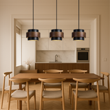 Fitting LED | Modern Wood LED Pendant Light Triple Hanging Ceiling Lamp