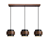Fitting LED | Modern Wood LED Pendant Light Triple Hanging Ceiling Lamp