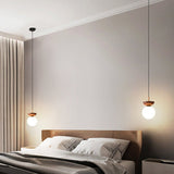 Fitting LED | Modern Wood and Glass Ceiling Light for Warm Minimalist Lighting