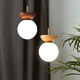 Fitting LED | Modern Wood and Glass Ceiling Light for Warm Minimalist Lighting