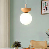 Fitting LED | Modern Wood and Glass Ceiling Light for Warm Minimalist Lighting