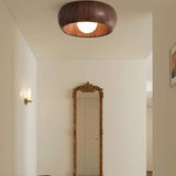 Fitting LED | Modern Wooden LED Ceiling Light Minimalist Flush Mount Lamp