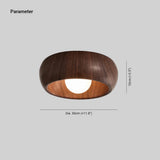 Fitting LED | Modern Wooden LED Ceiling Light Minimalist Flush Mount Lamp