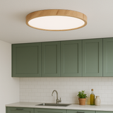 Fitting LED | Modern Wooden LED Ceiling Light Scandinavian Flush Mount Lamp