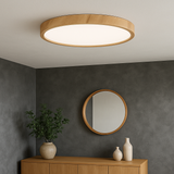 Fitting LED | Modern Wooden LED Ceiling Light Scandinavian Flush Mount Lamp