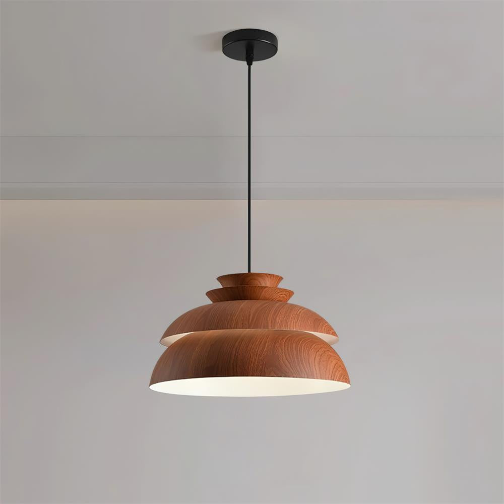 Fitting LED | Modern Wooden LED Pendant Light Scandinavian Hanging Ceiling Lamp