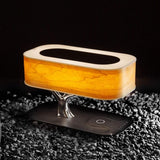 Fitting LED | Modern Wooden LED Table Lamp Wireless Charging Bedside Light