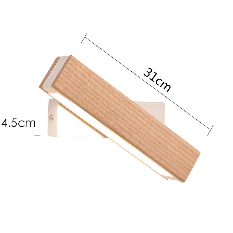 Fitting LED | Modern Wooden LED Wall Reading Light for Bedside Lighting