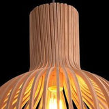 Fitting LED | Modern Wooden Slat Pendant Light for Warm Decorative Lighting