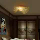 Fitting LED | Modern Woven Rattan Ceiling Light for Warm Natural Lighting