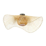 Fitting LED | Modern Woven Rattan Ceiling Light for Warm Natural Lighting