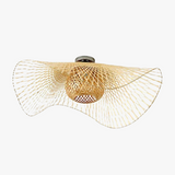 Fitting LED | Modern Woven Rattan Ceiling Light for Warm Natural Lighting