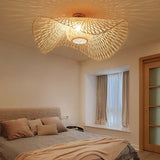 Fitting LED | Modern Woven Rattan Ceiling Light for Warm Natural Lighting