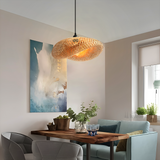 Fitting LED | Modern Woven Rattan LED Ceiling Light Boho Flush Mount Lamp