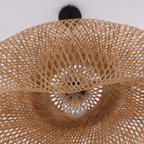 Fitting LED | Modern Woven Rattan LED Ceiling Light Boho Flush Mount Lamp
