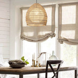 Fitting LED | Natural Rattan LED Pendant Light Woven Hanging Ceiling Lamp