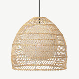 Fitting LED | Natural Rattan LED Pendant Light Woven Hanging Ceiling Lamp