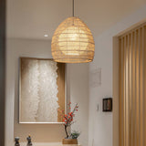 Fitting LED | Natural Rattan LED Pendant Light Woven Hanging Ceiling Lamp