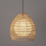 Fitting LED | Natural Rattan LED Pendant Light Woven Hanging Ceiling Lamp