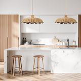 Fitting LED | Natural Woven LED Pendant Light Boho Hanging Ceiling Lamp