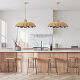 Fitting LED | Natural Woven LED Pendant Light Boho Hanging Ceiling Lamp