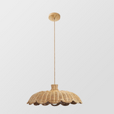 Fitting LED | Natural Woven LED Pendant Light Boho Hanging Ceiling Lamp