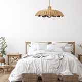 Fitting LED | Natural Woven LED Pendant Light Boho Hanging Ceiling Lamp