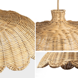 Fitting LED | Natural Woven LED Pendant Light Boho Hanging Ceiling Lamp