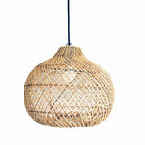 Fitting LED | Natural Woven Rattan LED Pendant Light Boho Hanging Ceiling Lamp