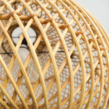 Fitting LED | Natural Woven Rattan LED Pendant Light Boho Hanging Ceiling Lamp