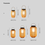 Fitting LED | Solar Rattan LED Lantern Waterproof Outdoor Garden Table Lamp