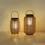 Fitting LED | Solar Rattan LED Lantern Waterproof Outdoor Garden Table Lamp