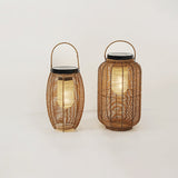 Fitting LED | Solar Rattan LED Lantern Waterproof Outdoor Garden Table Lamp